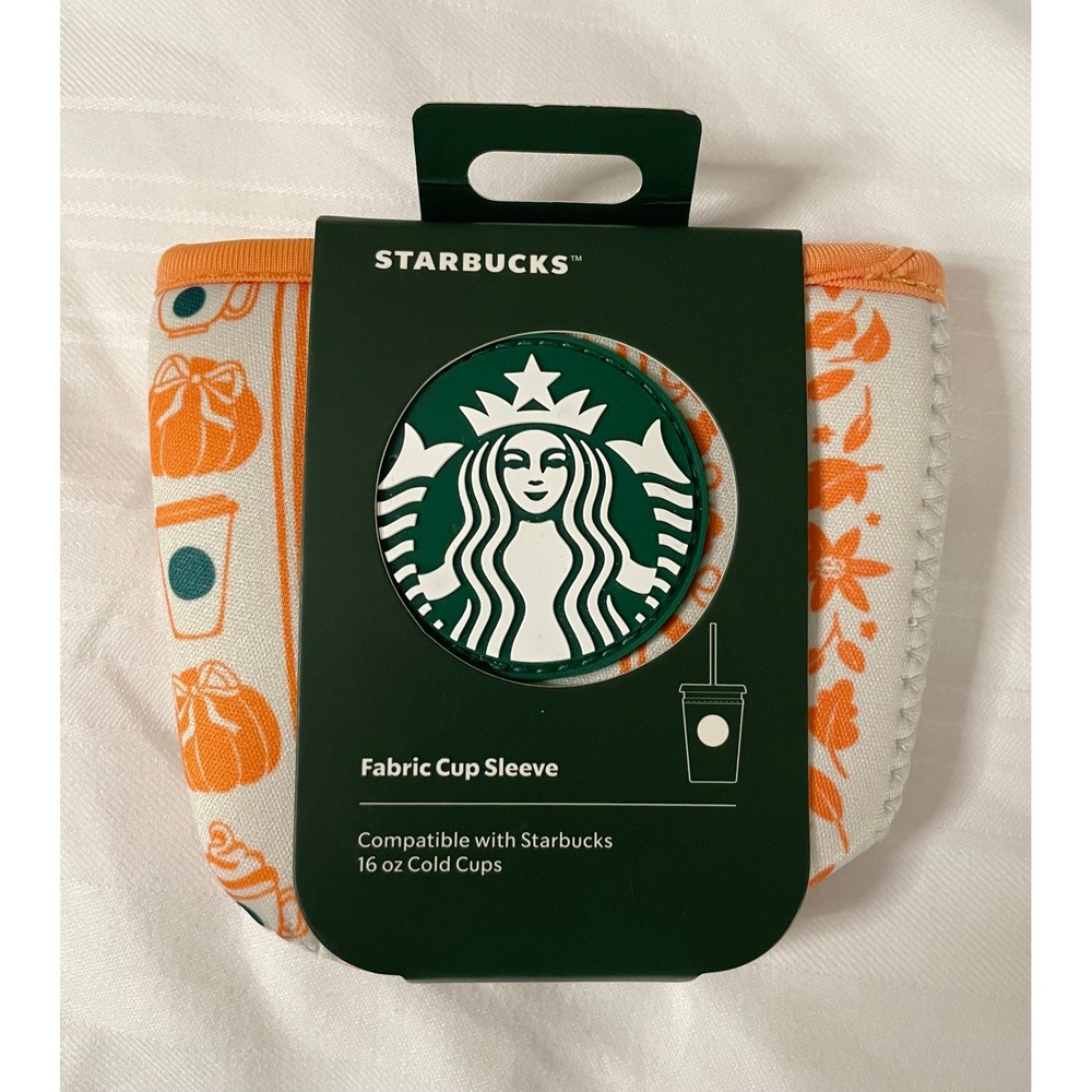 Starbucks Disney Pumpkin Spice 16oz Cold Cup Sleeve Orange Fall 2026